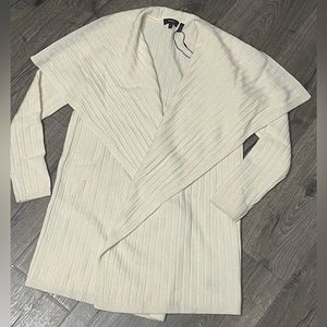 Like new! Theory Trincy Rib-Knit Wool-Cashmere Draped Cardigan - Size small